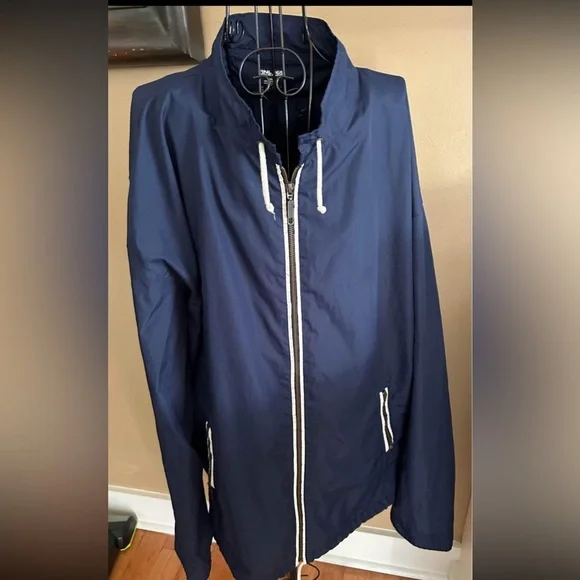 Finish Line Jackets Coats Finl 365 Finish Line G8 Mens Rain Jacket Front Zipper Navy Xxxl 3xl Poshmark